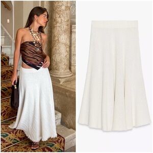 ZARA ZW COLLECTION STRUCTURE MIDI SKIRT